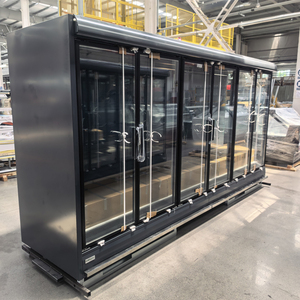 Glass Door Chiller Fridge Supermarket Beverage Display Cooler Fruit and Vegetable Glass Display Refrigerator - Product Image 1