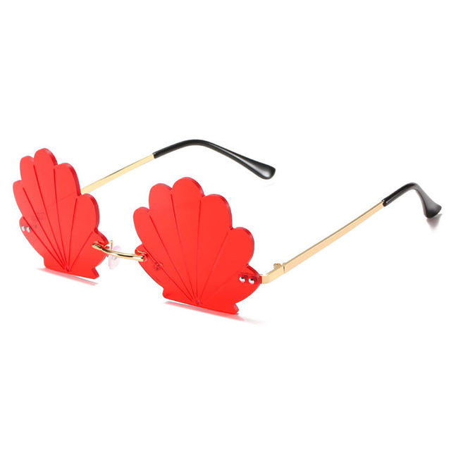 New Exquisite Workmanship Sunglasses Fashion Special Glasses Shell Shape Ocean Piece Metal Sunglasses