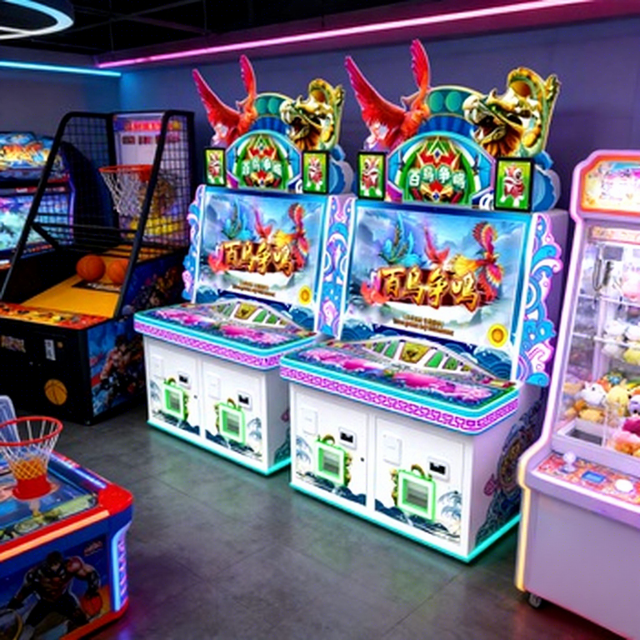 Arcade Game Cabinet Machine for Public Venues-Interactive English Customizable Multiplayer Entertainment Machine