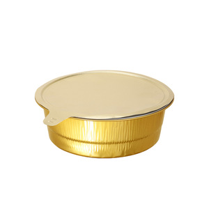 Hbole Y140-620 Aluminiumfolie-Behälter Einweg-Alufolienschalen Verstärkte Goldene Takeaway-Verpackung für Gedämpfte Eier Versiegelte Lunchbox Lebensmittelbehälter - Product Image 3