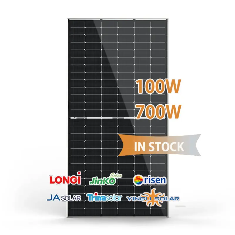 ソーラー照明システム用Photovoltaic100-700W PVソーラーパネルカナダTrina Longi Yingli12V単結晶材料