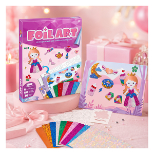Kit de Diversión con Láminas de Sirena de Fantasía, Tarjetas de Pintura EVA con Purpurina, Actividad Creativa de Disfraces, Regalo Navideño para Niñas de Cuatro Años - Product Image 3