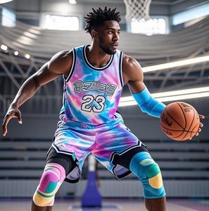 Maillot de basket-ball réversible sublimé en polyester personnalisé uniforme de basket-ball réversible sublimé en polyester respirant pour jeunes - Product Image 2