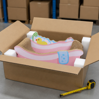 YAOYUE Griffoir pour chat en carton ondulé en forme de baignoire, avec décoration canard en caoutchouc, pour chats d'intérieur