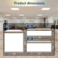 Panneau commercial éclairage LED panneau plat 60x60 60x120 120x20 5CCT plafonnier plat sélectionnable pour magasin et bureau à domicile