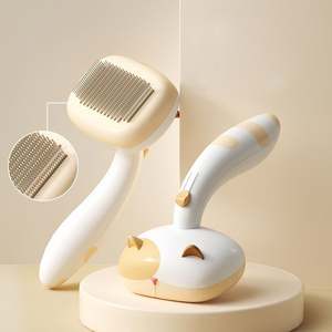 Cepillo de Aseo para Mascotas KingHon 2 en 1, Cepillo Autolimpiante para Perros y Gatos, Peine de Masaje para Eliminar Pelo de Mascotas, Naranja y Azul - Product Image 4