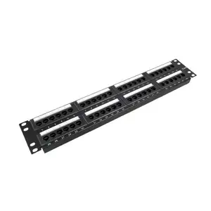 19 inç 2U Cat6 48 Port kron Patch Panel baskı ile