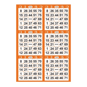 Volume Discount Custom logo Size CMYK - 4 Color Printing Variable Data Marker Bingo Game - Product Image 1