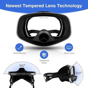 Mergulho Livre Mergulho e Snorkeling Goggles Mask Full Face Scuba Mask com Válvula de Dreno Visão Ampla Adequado para Adultos - Product Image 3