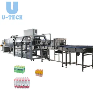 Complete automatic packaging line plastic film wrapping plant automatic shrink plastic packing machine for sale