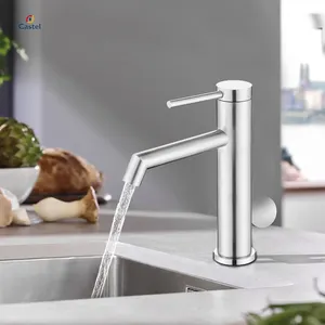 Top Quality Stainless Steel Single Hole Basin Mixer Tap Lavatory Bathroom Sinks Faucet