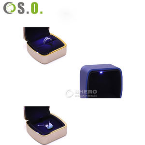 Cajas de lujo al por mayor, azules y rosas, personalizadas, premium, de plástico, con luz LED, para collares, pulseras, anillos, pendientes, cajas para joyería. - Product Image 3