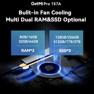 GetMi Pro 157A Newest 15.6 Inch OEM Laptop AMD R5 7430U 16GB RAM 1TB SSD Windows 11 Pro Fast Charging Type C PD 65W - Product Image 3