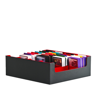 Boîte <span class=keywords><strong>de</strong></span> rangement pour cartes à jouer en cuir PU à coins carrés pour cartes à collectionner, jeux <span class=keywords><strong>de</strong></span> société et jeux <span class=keywords><strong>de</strong></span> table - Portable et durable - Product Image 1