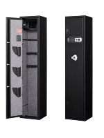 Armoire de rangement sécurisée robuste de 66,3 lb pour objets de valeur longs et volumineux, armoire de sécurité en métal avec étagère interne, coffre-fort verrouillable