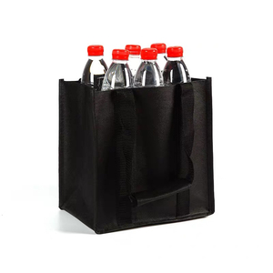 Bolsa de Regalo de Tela No Tejida con Logotipo de Reciclaje de Vino, Bolsa de Compras para Botellas de Vino, Resistente, Personalizable, Reutilizable, Bolsa de Transporte para 4 Botellas - Product Image 1