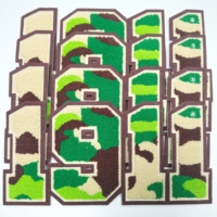 Gros Camouflage Couleur 1911 Numéro Chenille Patchs pour Vêtements