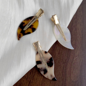 Pinces à cheveux rétro en écaille de tortue, alliage plaqué <span class=keywords><strong>or</strong></span>, sans pliage, accessoires de mode en acétate, vente en gros - Product Image 1