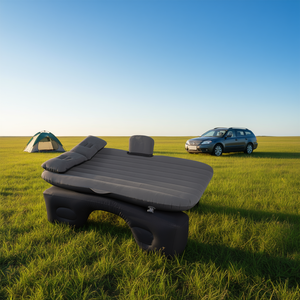 Colchón de Aire Inflable Portátil para Acampar, Colchoneta para Dormir en el Auto, para Viajes al Aire Libre, Gris, Negro, Nailon, Unisex - Product Image 2