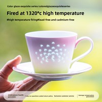 Tasse en céramique de Jingdezhen Linglong Porcelain, cadeau créatif et exquis, glaçure dégradée hautement esthétique, motif animal, compatible micro-ondes