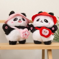 Sac à dos et sac bandoulière en peluche Panda géant de Chengdu, porte-clés pendentif, en coton PP, vente en gros