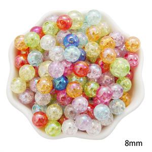 도매 8-10mm 마카롱 색상 터지는 비즈 DIY 팔찌 및 목걸이에 대한 무지개 빛깔의 AB 코팅 버블 비즈 - Product Image 2