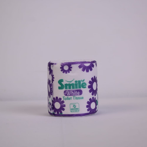 Soft Absorbent White Toilet <b>Paper</b> <b>Roll</b> Flushable Bathroom Tissue Purple Floral <b>Wrapped</b> - Product Image 1