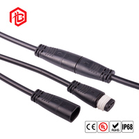 Connecteur étanche à broches plates de grande taille IP67, prise mâle-femelle, connecteur de câble étanche pour l'automobile, l'extérieur et les LED