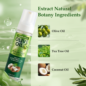 Mousse Acondicionador sin Enjuague para Cabello Rizado, Aceite de Coco y Oliva, Spray Nutritivo para el Cabello, Spray para Peinar Anti-Frizz - Product Image 5