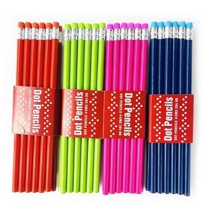 Venta Directa de Fábrica, Lápiz Redondo de Madera HB Personalizado, Color Rojo, Rosa, Verde, Azul, con Borrador en la Parte Superior, para Estudiantes Escolares - Product Image 4
