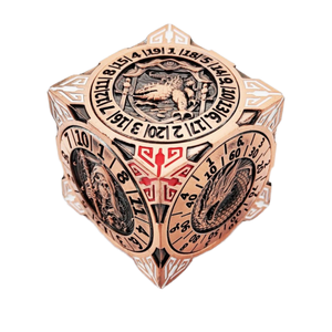 Dragón estereoscópico tocadiscos cuadrado aleatorio de seis lados giratorio Metal borde afilado <span class=keywords><strong>ruleta</strong></span> D6 Dnd dados - Product Image 5