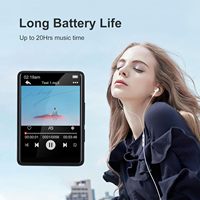 Full-Touchscreen Tragbarer MP3-Player BT HiFi-Verlustfreie Musik-Player mit Lautsprecher, FM-Radio, Video, Rekorder, Wecker