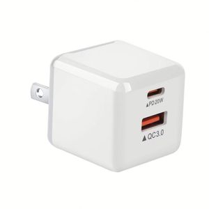 Mobile Phone Charger Block QC3.0 <b>Type</b> <b>C</b> Power <b>Adapter</b> PD20W Wall Charger A+<b>C</b> Charger Block for Smart Phone - Product Image 1