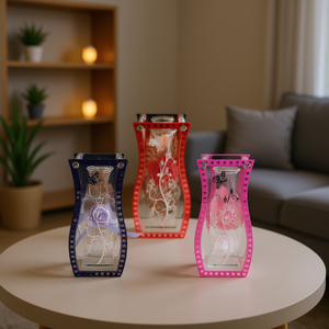 Florero de Vidrio con Diseño Moderno e Iluminación, 8.2 Pulgadas, para Decoración del Hogar, Día de San Valentín - Product Image 2
