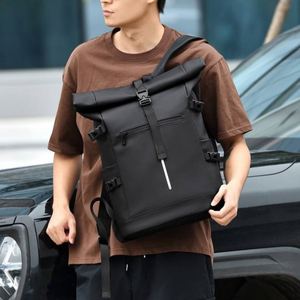 Fashionable Roll Top Men Business Laptop <b>Backpack</b> <b>Computer</b> Bag Casual Sports Waterproof Oxford Mochila Travel <b>Backpack</b> Bag - Product Image 6