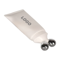 Tube cosmétique 80ml 100ml 150ml 200ml, tube plat 50mm, applicateur à double bille, blanc mat, logo personnalisé, crème pour le cou, crème pour le visage