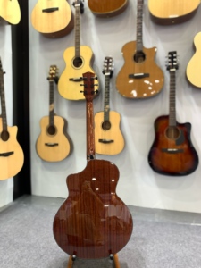 Guitarras Económicas de Madera Sólida, <span class=keywords><strong>Guitarra</strong></span> Acústica de Fábrica con Acabado Brillante, Cuerpo de Abeto y Sapele JF para Estudiantes y Adultos, Instrumento de Cuerdas - Product Image 2