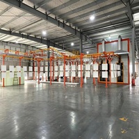 Ligne de revêtement par pulvérisation spécialement conçue pour les panneaux de mur-rideau en aluminium extérieurs, finition fluorocarbone uniforme et stable