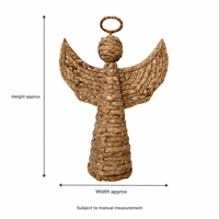 Handgefertigte Handgewebte Engel-Figur Naturfaser Umweltfreundliche Weihnachts-Tischdekoration OEM Großhandel