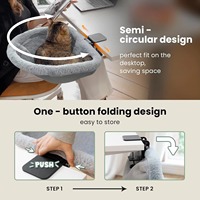 Perchoir suspendu pliable pour chat, gain de place, avec tapis en fausse fourrure de lapin douce et lavable, pour la maison, le bureau, les meubles d'intérieur pour animaux de compagnie