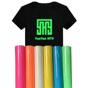 High Quality Glow at Night in the dark HTV Film Heat Transfer Vinyl Luminescent Printing Provide cut sheets for Clothing