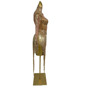 Vestido Mini con Flecos Plateados y Dorados, Vestido de Fiesta con Lentejuelas para Mujer, Vestido de Cumpleaños, Vestido de Graduación, Disfraz de Bailarina - Product Image 4