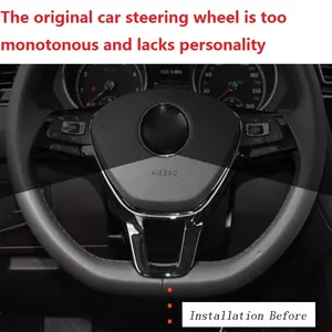 Fundas Adhesivas para <span class=keywords><strong>Volante</strong></span> de Coche con ABS para Volkswagen Golf 7 GTi MK7 Polo 2014-2015 Passat B7/B8 <span class=keywords><strong>MK6</strong></span> <span class=keywords><strong>Jetta</strong></span> - Product Image 4