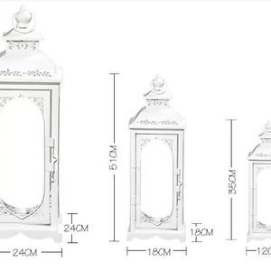 Lampada da Terra in Ferro Stile Retrò Europeo, Portacandele in Vetro, Decorazioni Natalizie, Portacandele in Metallo - Product Image 3