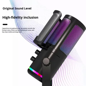 Micrófono Profesional RGB Tipo C para Computadora de Escritorio, Transmisión en Vivo, Grabación, Juegos, Reducción de Ruido - Product Image 2