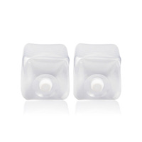 Sac de stockage d'eau transparent en LDPE de 3L à 20L, conteneur de liquide à fond carré pour usage industriel