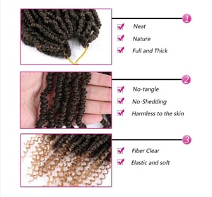 Bomb <strong>Twist</strong> Crochet Hair 14inch 24stands/Pack Spring Braiding Hair Passion <strong>Twist</strong> Mini <strong>Twist</strong> Hair - Product Image 3