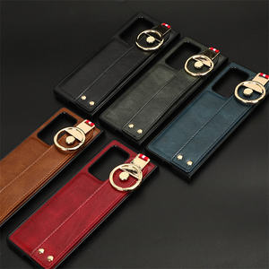 Luxus multifunktion ale Armband ständer PU Leder Handy hülle für Samsung Galaxy Z Fold 2 3 4 6 Rückseite mit Armband - Product Image 2