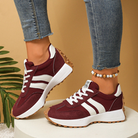 Baskets rétro color-block pour femmes - Chaussures décontractées légères et respirantes à lacets avec semelle souple (disponibles en plusieurs couleurs)