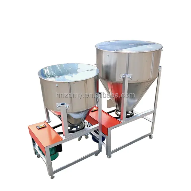 Nhỏ 50-500 kg/giờ điện thức ăn chăn nuôi Mill Mixer cho cá gia súc dê cừu gia cầm thức ăn máy